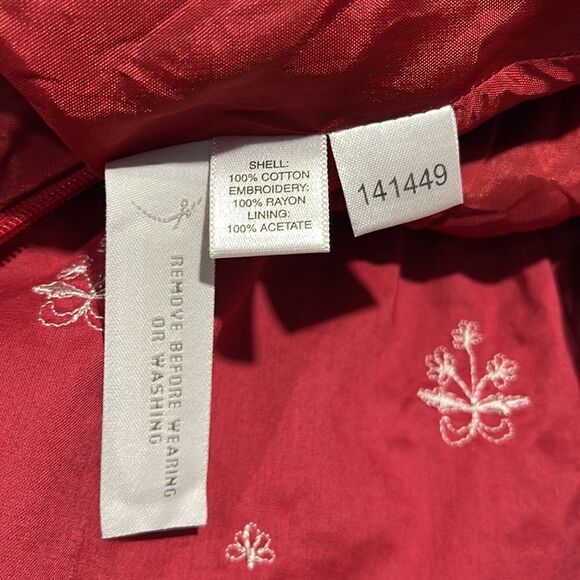 𝅺ann Taylor Tiered Embroidered Skirt Sz 4 - Picture 12 of 12